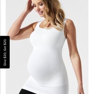 BLANQI® Everyday™ Maternity Belly Support Tanktop - White / Large